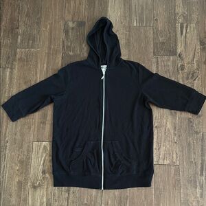 Avenue Black Zip-Up Hoodie